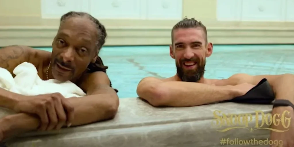 snoop dogg learning swimming from olympics legend michael phelps